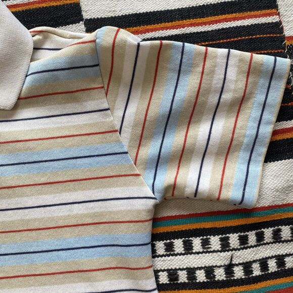 Vintage 70’s Our Gang Healthtex Button Collared Boy’s Tee Shirt. USA. Size 12. - Picture 10 of 11